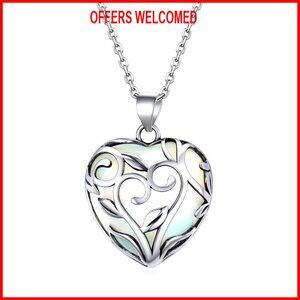 Sterling Silver Moonstone Crystal Necklace with Birthstone Pendant